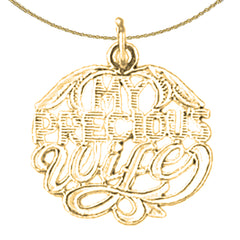 Sterling Silver My Precious Pendant (Rhodium or Yellow Gold-plated)