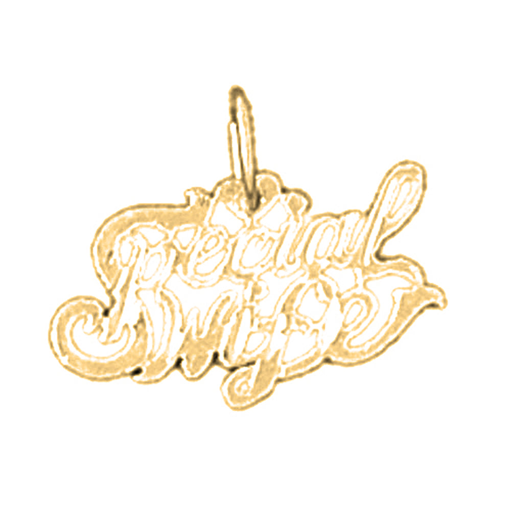 Yellow Gold-plated Silver Special Wife Pendant