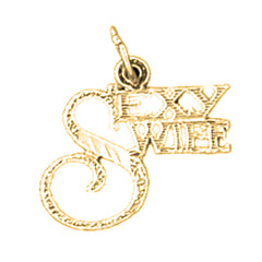 Yellow Gold-plated Silver Sexy Wife Pendant