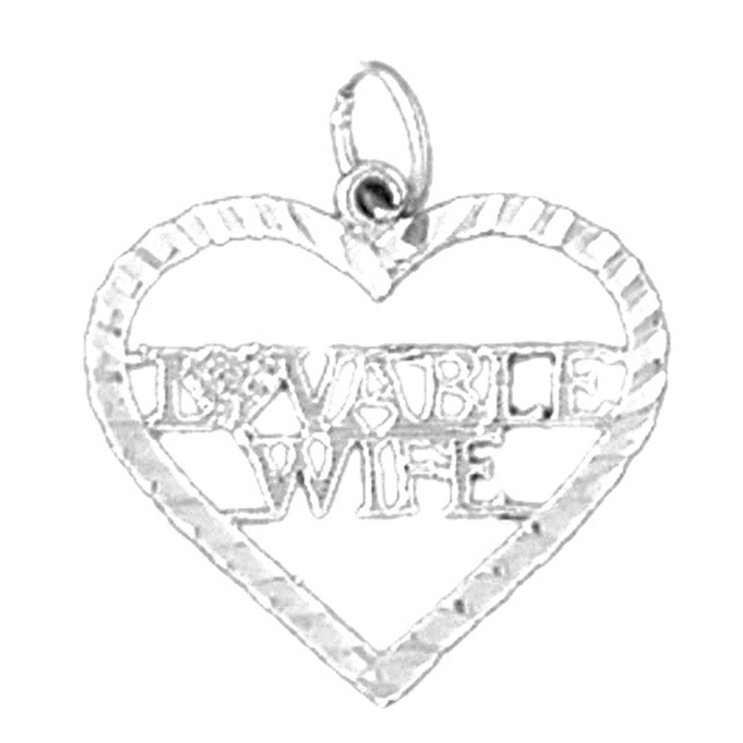 Sterling Silver Lovable Wife Pendant