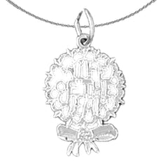 Sterling Silver Wife Of The Year Pendant (Rhodium or Yellow Gold-plated)