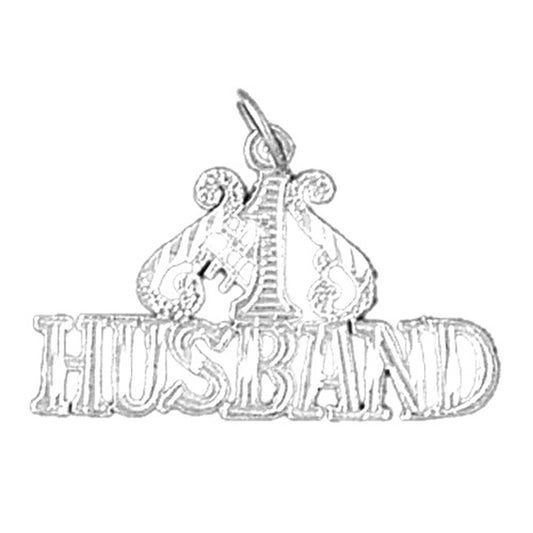 Sterling Silver #1 Husband Pendant