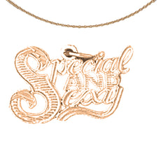 14K or 18K Gold Special and Sexy Saying Pendant