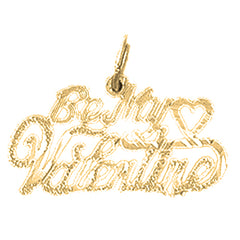 Yellow Gold-plated Silver Be My Valentine Pendant