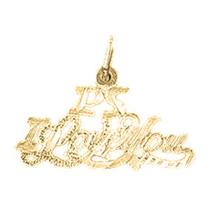 Yellow Gold-plated Silver Ps I Love You Pendant