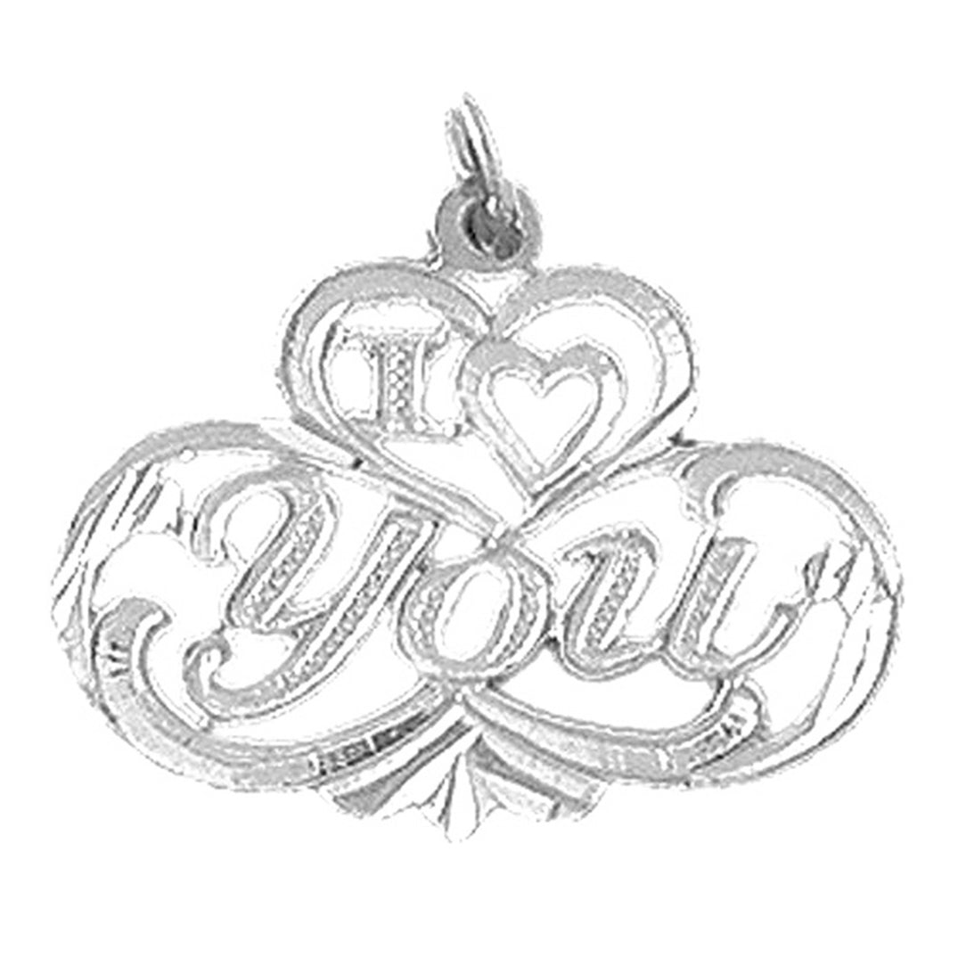 Sterling Silver I Love You Pendant