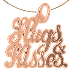 14K or 18K Gold Hugs & Kisses Pendant