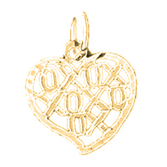 Yellow Gold-plated Silver Xoxo Pendant