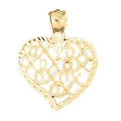 Yellow Gold-plated Silver Xoxo Pendant