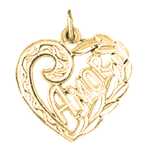 Yellow Gold-plated Silver Amor Pendant