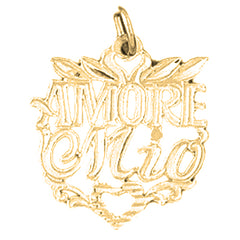 Yellow Gold-plated Silver Amor Mio Pendant