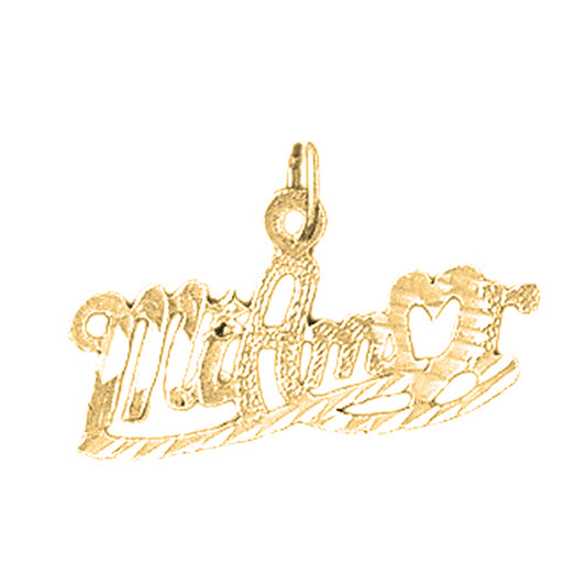 Yellow Gold-plated Silver Mi Amor Pendant