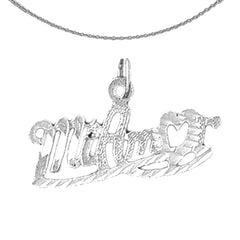 Sterling Silver Mi Amor Pendant (Rhodium or Yellow Gold-plated)