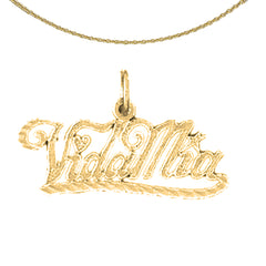 Sterling Silver Vidd Mia Pendant (Rhodium or Yellow Gold-plated)