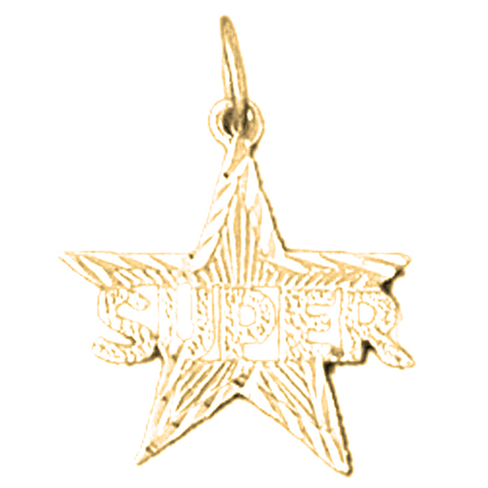 Yellow Gold-plated Silver Super Pendant