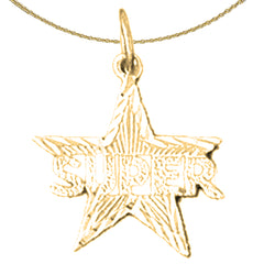 Sterling Silver Super Pendant (Rhodium or Yellow Gold-plated)