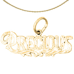 Sterling Silver Precious Pendant (Rhodium or Yellow Gold-plated)