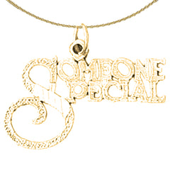 Sterling Silver Someone Special Pendant (Rhodium or Yellow Gold-plated)