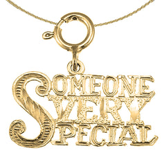 Sterling Silver Someone Very Special Pendant (Rhodium or Yellow Gold-plated)