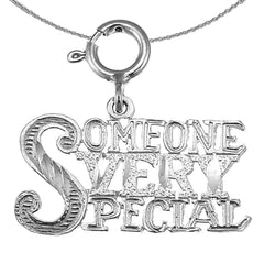 Sterling Silver Someone Very Special Pendant (Rhodium or Yellow Gold-plated)