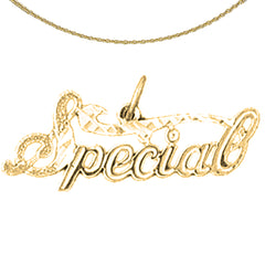 Sterling Silver Special Pendant (Rhodium or Yellow Gold-plated)