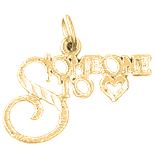 Yellow Gold-plated Silver Someone To Love Pendant