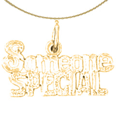 Sterling Silver Someone Special Pendant (Rhodium or Yellow Gold-plated)
