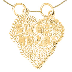 Sterling Silver Saying Pendant (Rhodium or Yellow Gold-plated)