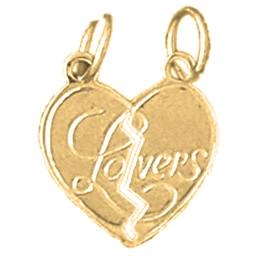 Yellow Gold-plated Silver Saying Pendant