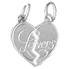 Sterling Silver Saying Pendant (Rhodium or Yellow Gold-plated)