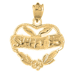 Yellow Gold-plated Silver Sweet 15 Pendant
