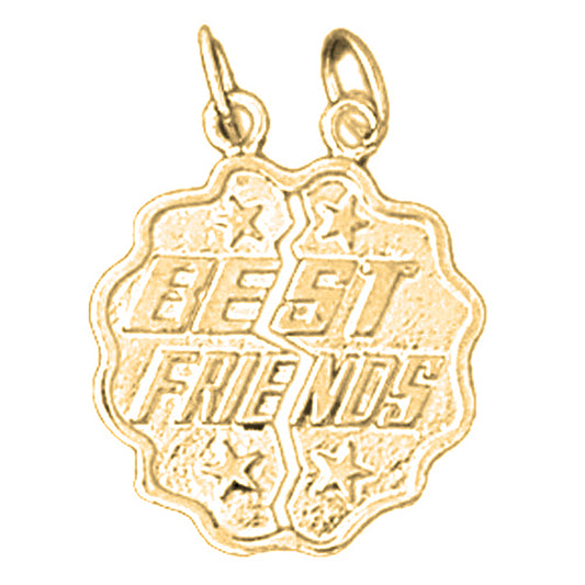 10K, 14K or 18K Gold Best Friends Pendant