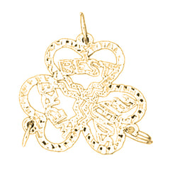 Yellow Gold-plated Silver Best Friend In Heart Pendant