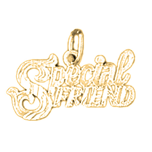 Yellow Gold-plated Silver Special Friend Pendant