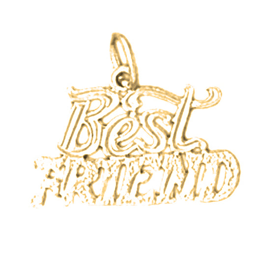 Yellow Gold-plated Silver Best Friends Pendant