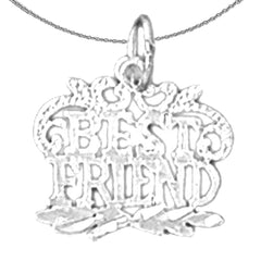 Best-Friends-Anhänger aus Sterlingsilber (rhodiniert oder gelbvergoldet)