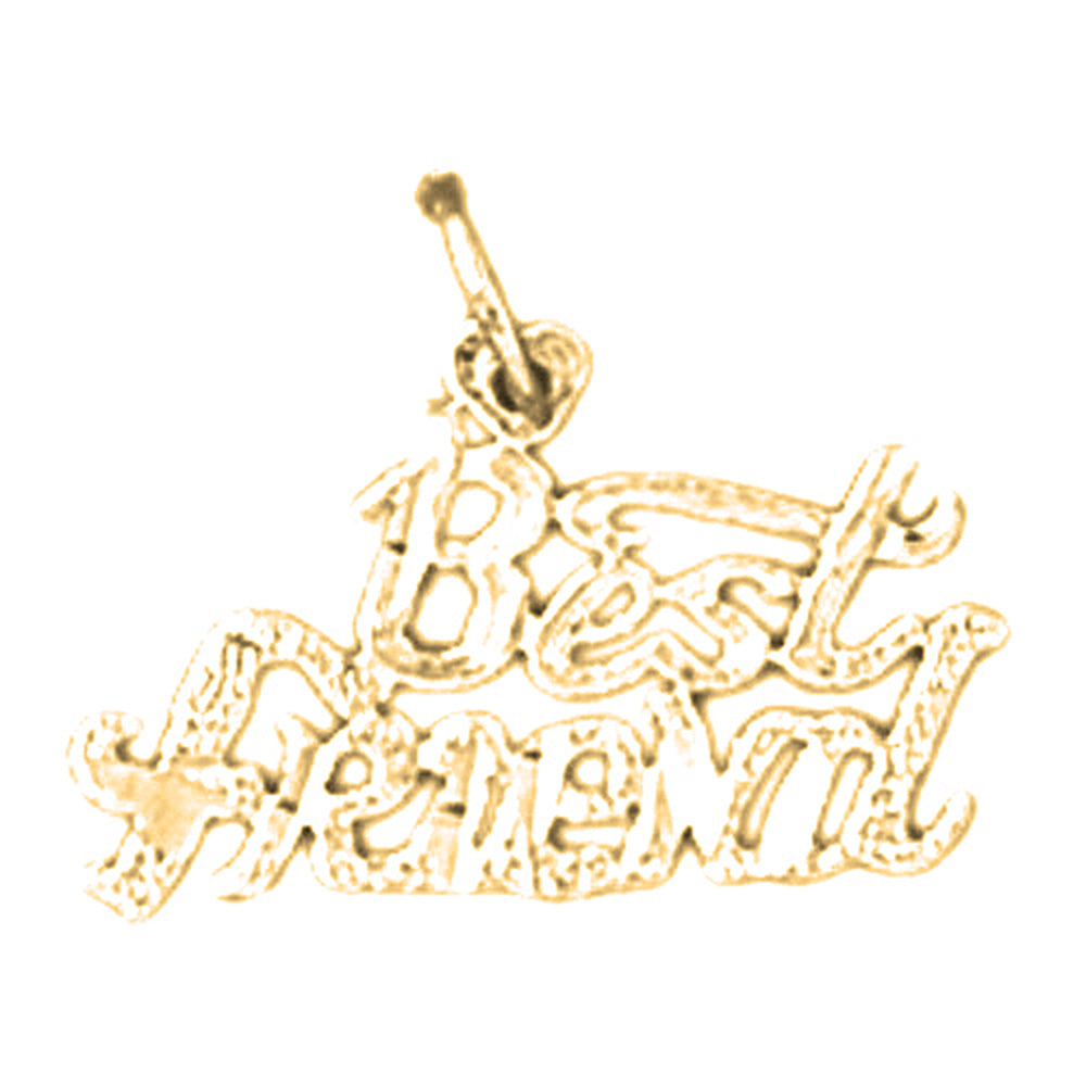 Yellow Gold-plated Silver Best Friends Pendant