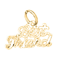 Yellow Gold-plated Silver Best Friends Pendant