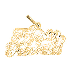 Yellow Gold-plated Silver Forever Friends Pendant