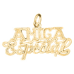 Yellow Gold-plated Silver Amiga Especial Pendant