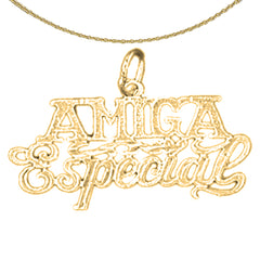 Anhänger „Amiga Especial“ aus Sterlingsilber (rhodiniert oder gelbvergoldet)