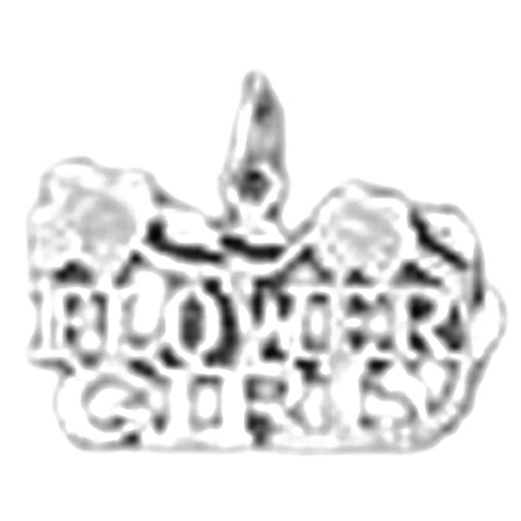 Sterling Silver Flower Girl Pendant