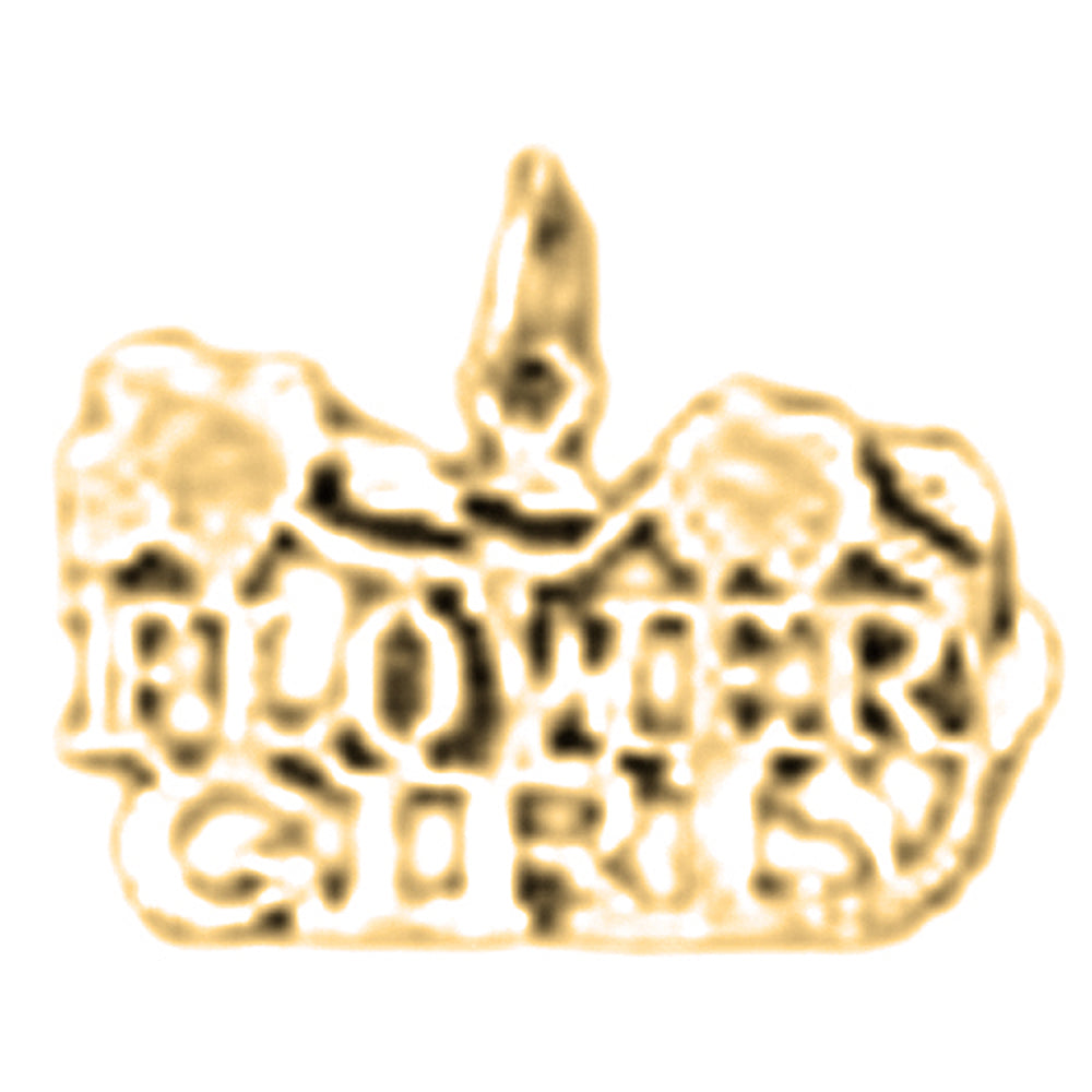 Yellow Gold-plated Silver Flower Girl Pendant