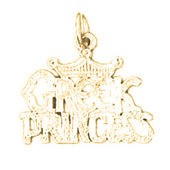 Yellow Gold-plated Silver Greek Princess Pendant
