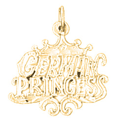 Yellow Gold-plated Silver German Pricess Pendant