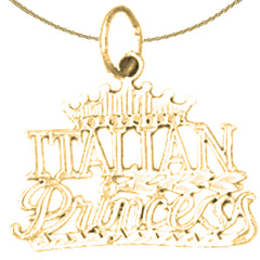 Anhänger „Italienische Prinzessin“ aus Sterlingsilber (rhodiniert oder gelbvergoldet)