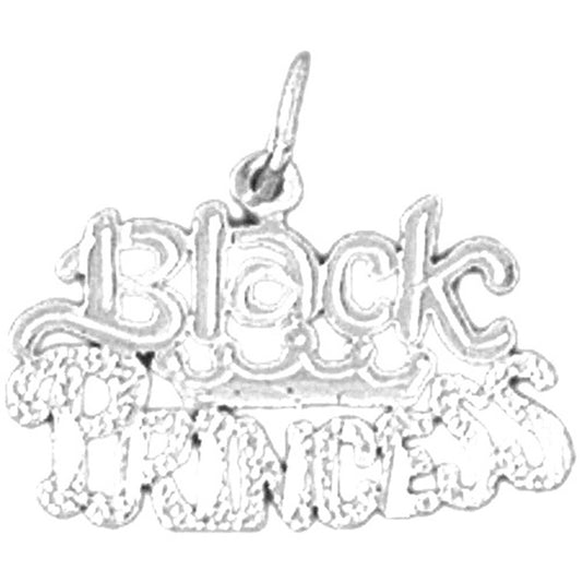 Sterling Silver Black Princess Pendant