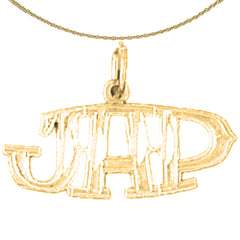 Sterling Silver Jap Pendant (Rhodium or Yellow Gold-plated)