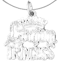 Colgante de princesa latina de plata de ley (bañado en rodio o oro amarillo)