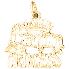 Yellow Gold-plated Silver Latin Princess Pendant